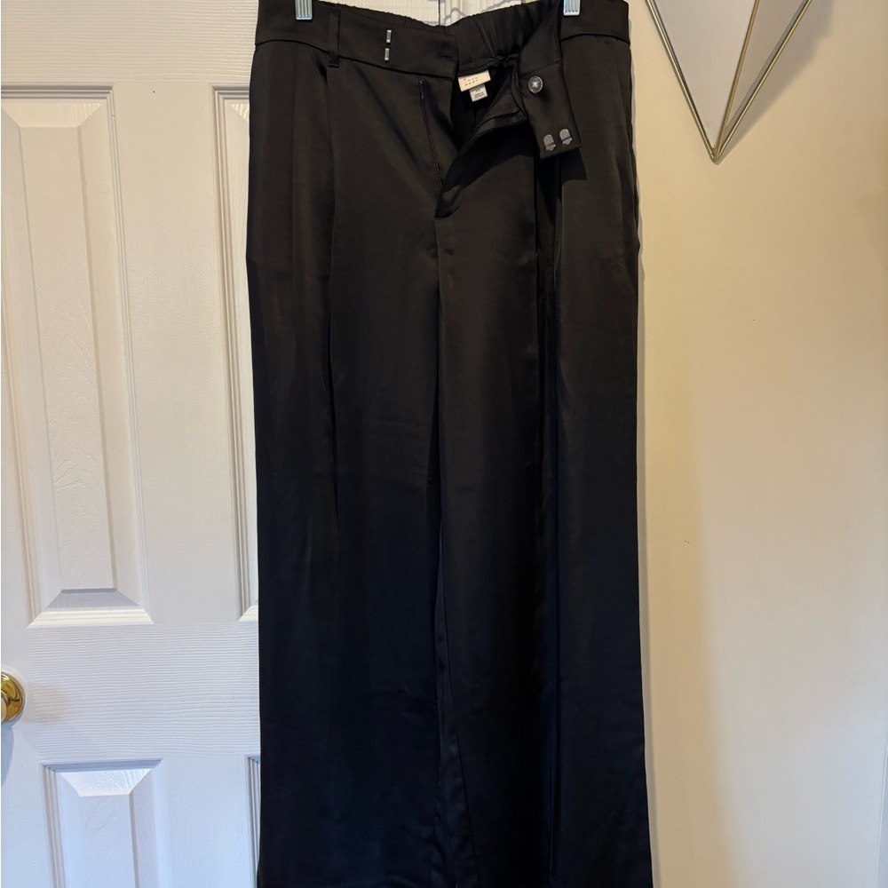 Women’s Black Satin Dress Pants